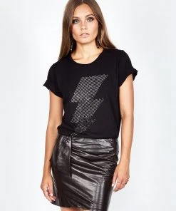 Lauren Moshi Croft Crystal Lightning Short Sleeve