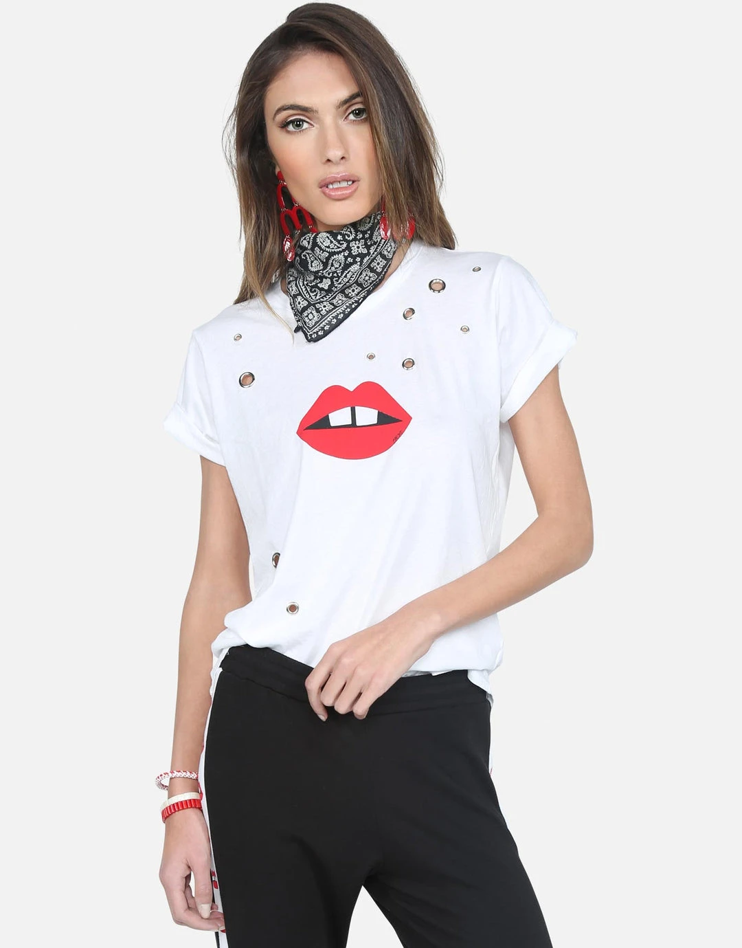 Lauren Moshi Croft Red Gap Mouth Short Sleeve