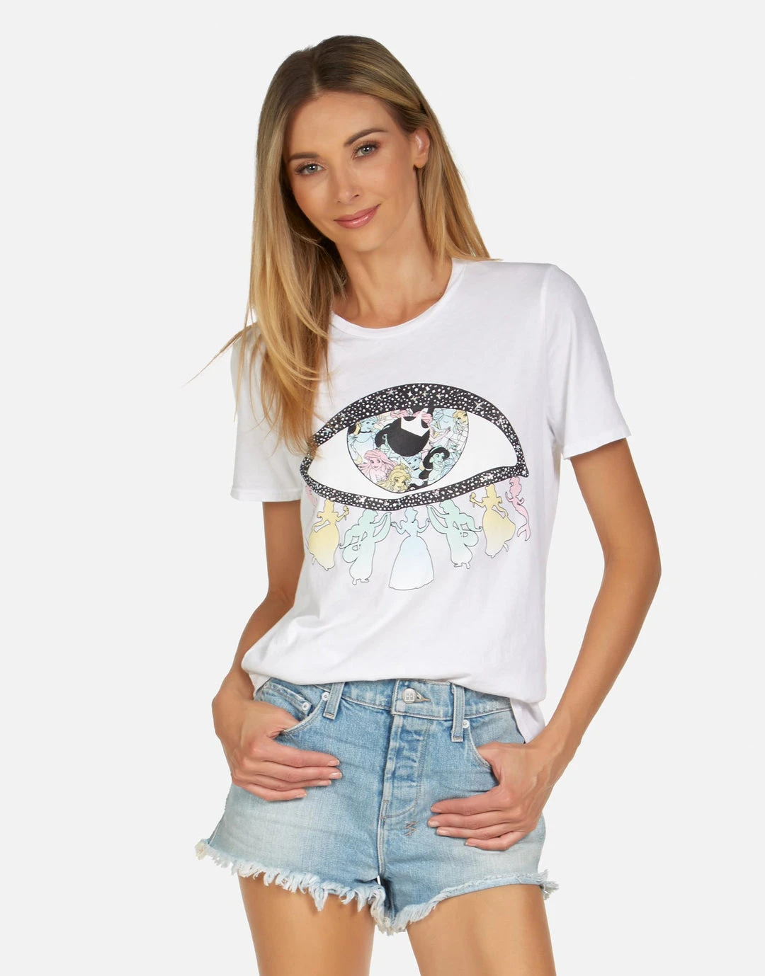 Lauren Moshi Short Sleeve Disney Princess Croft Crystal Eye
