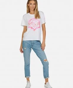 Lauren Moshi Croft Sparkle Rose Short Sleeve