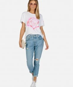 Lauren Moshi Croft Sparkle Rose Short Sleeve