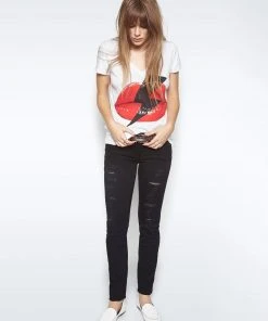 Lauren Moshi Niya Lightning Bolt Lip Short Sleeve