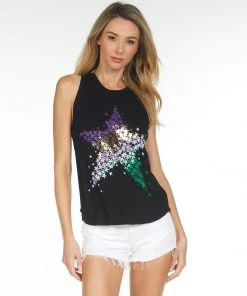 Lauren Moshi Tanks Peyton Star Confetti