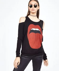 Lauren Moshi Analise Red Tongue Long Sleeve