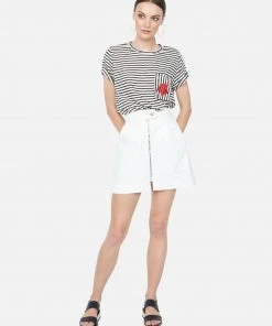 Lauren Moshi Short Sleeve Iris Arrow Rose