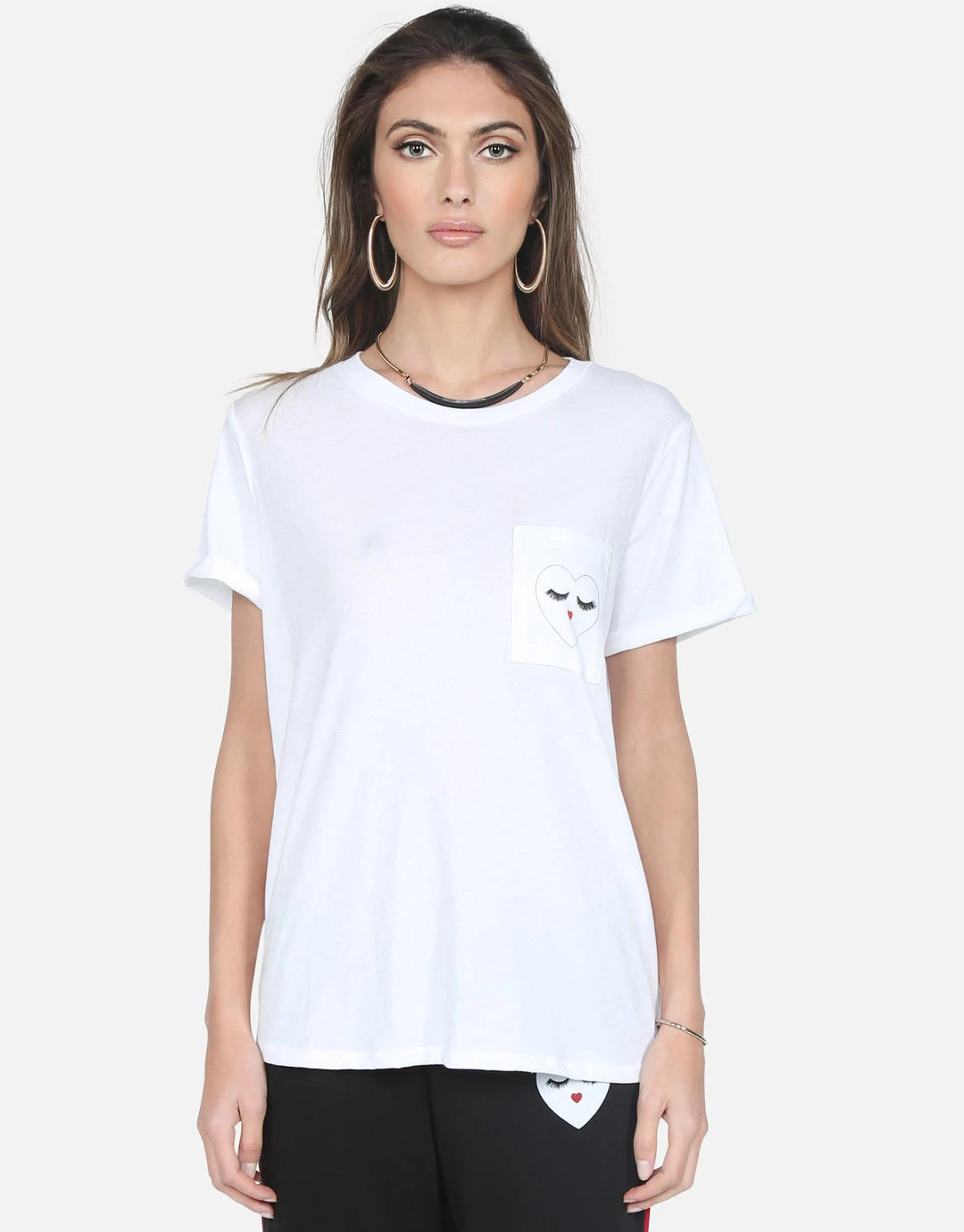 Lauren Moshi Iris Glam Heart Face Short Sleeve