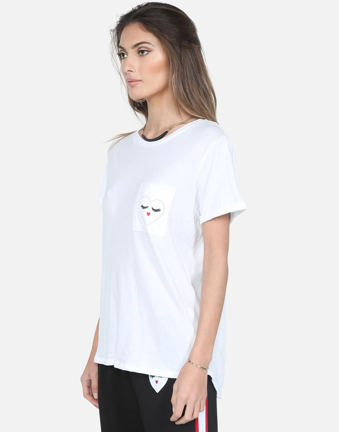 Lauren Moshi Iris Glam Heart Face Short Sleeve