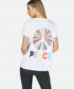 Lauren Moshi Short Sleeve Iris Rainbow Ray Peace