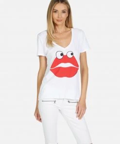 Lauren Moshi Short Sleeve Cruz Kiss Face