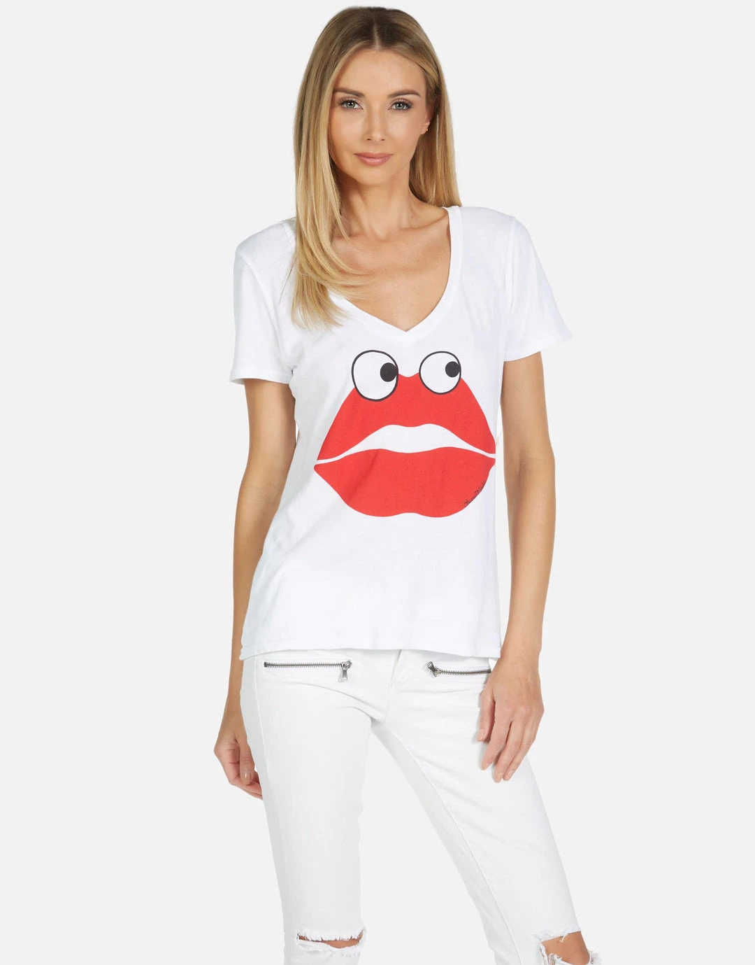 Lauren Moshi Short Sleeve Cruz Kiss Face