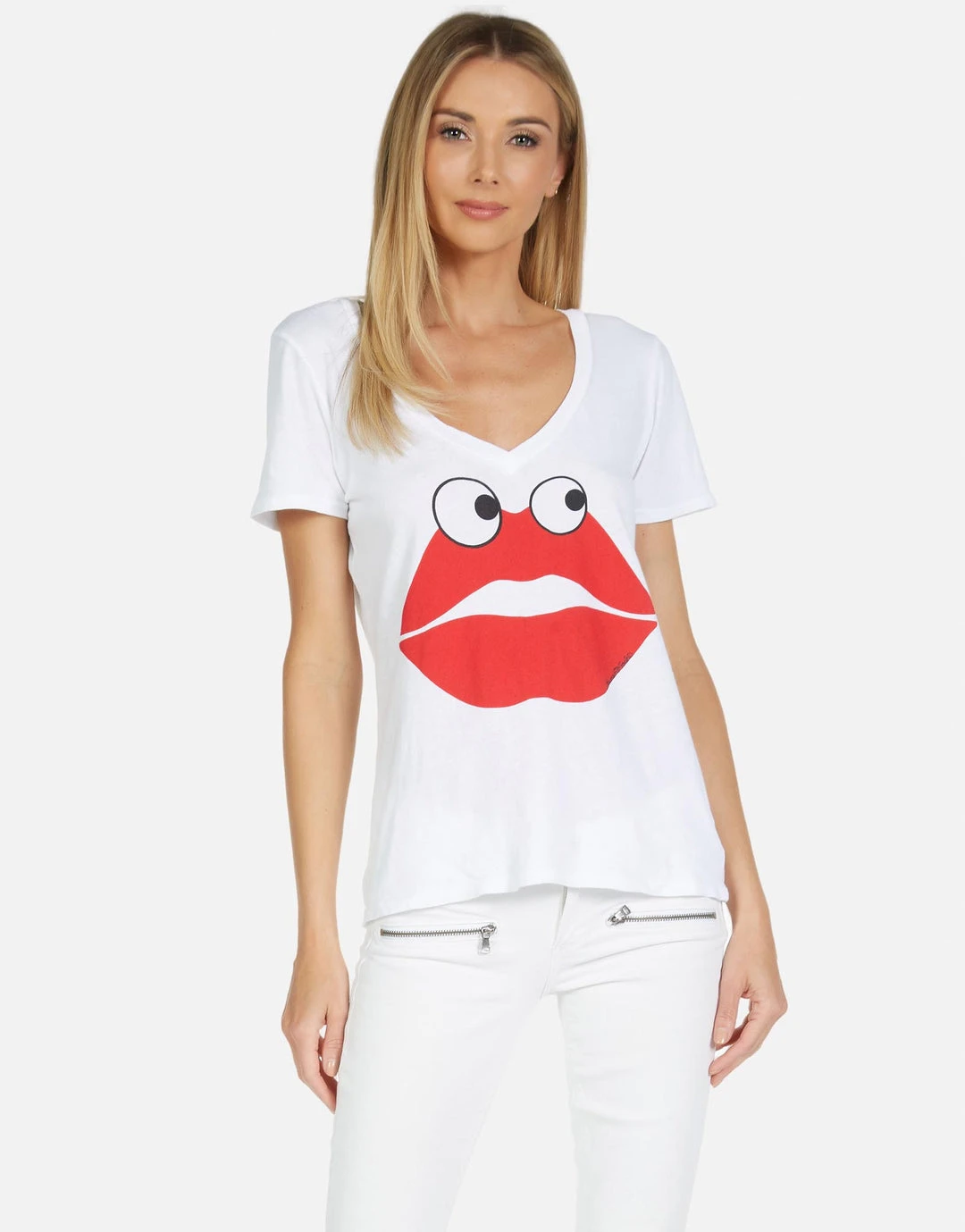 Lauren Moshi Short Sleeve Cruz Kiss Face