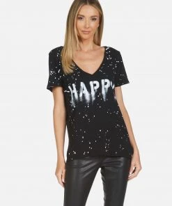 Lauren Moshi Short Sleeve Cruz Airbrush Happy