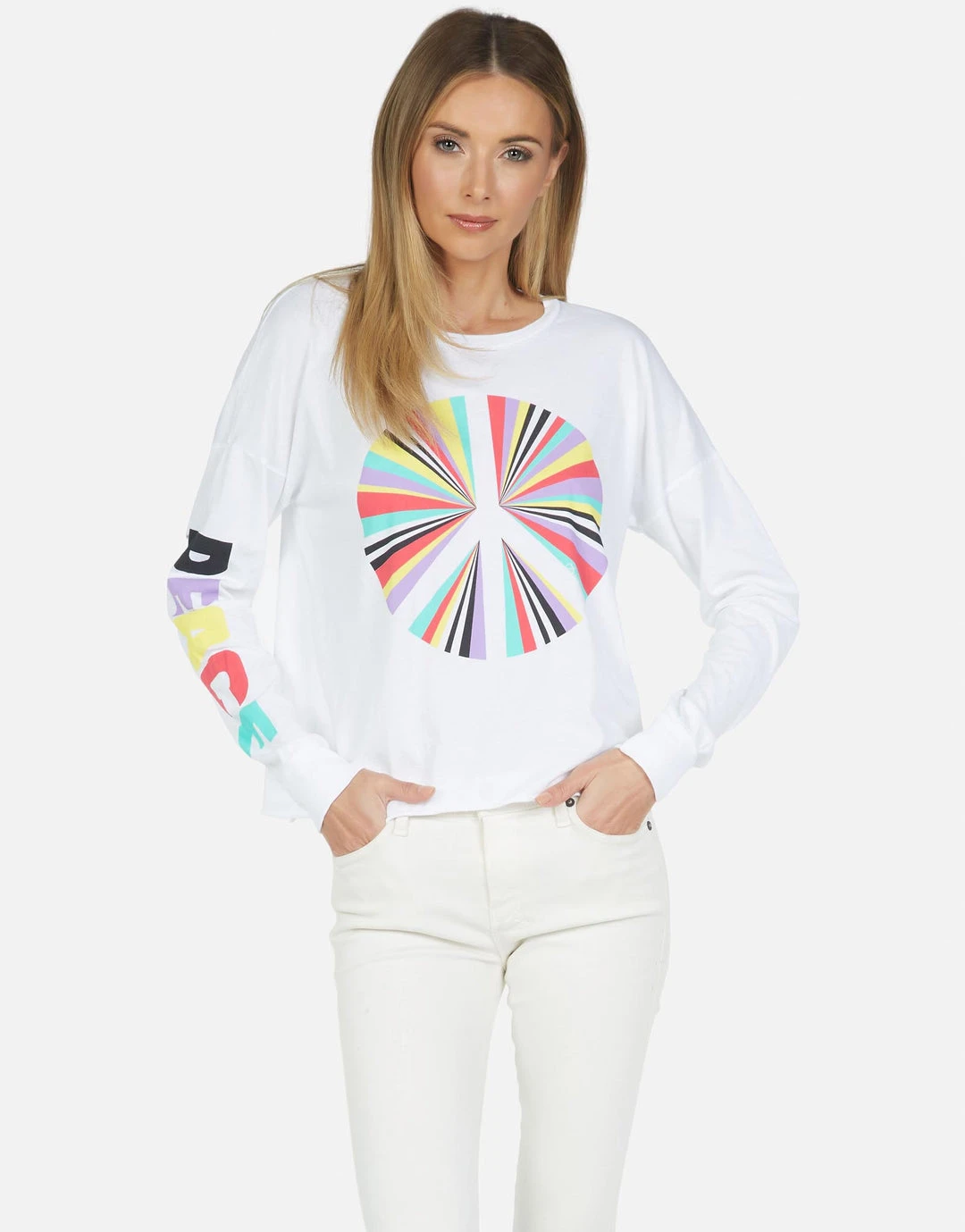 Lauren Moshi Luella Rainbow Ray Peace Long Sleeve