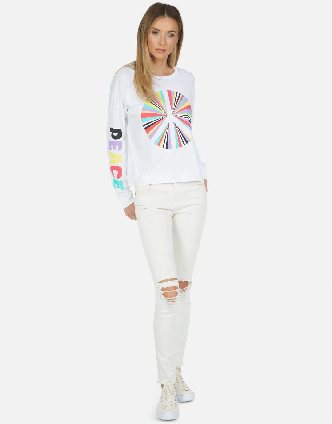 Lauren Moshi Luella Rainbow Ray Peace Long Sleeve