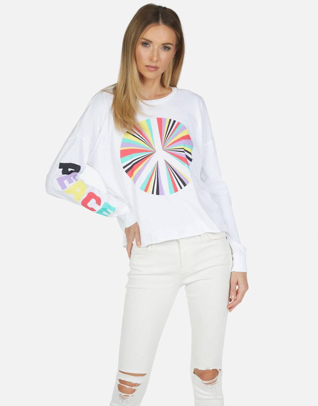 Lauren Moshi Luella Rainbow Ray Peace Long Sleeve