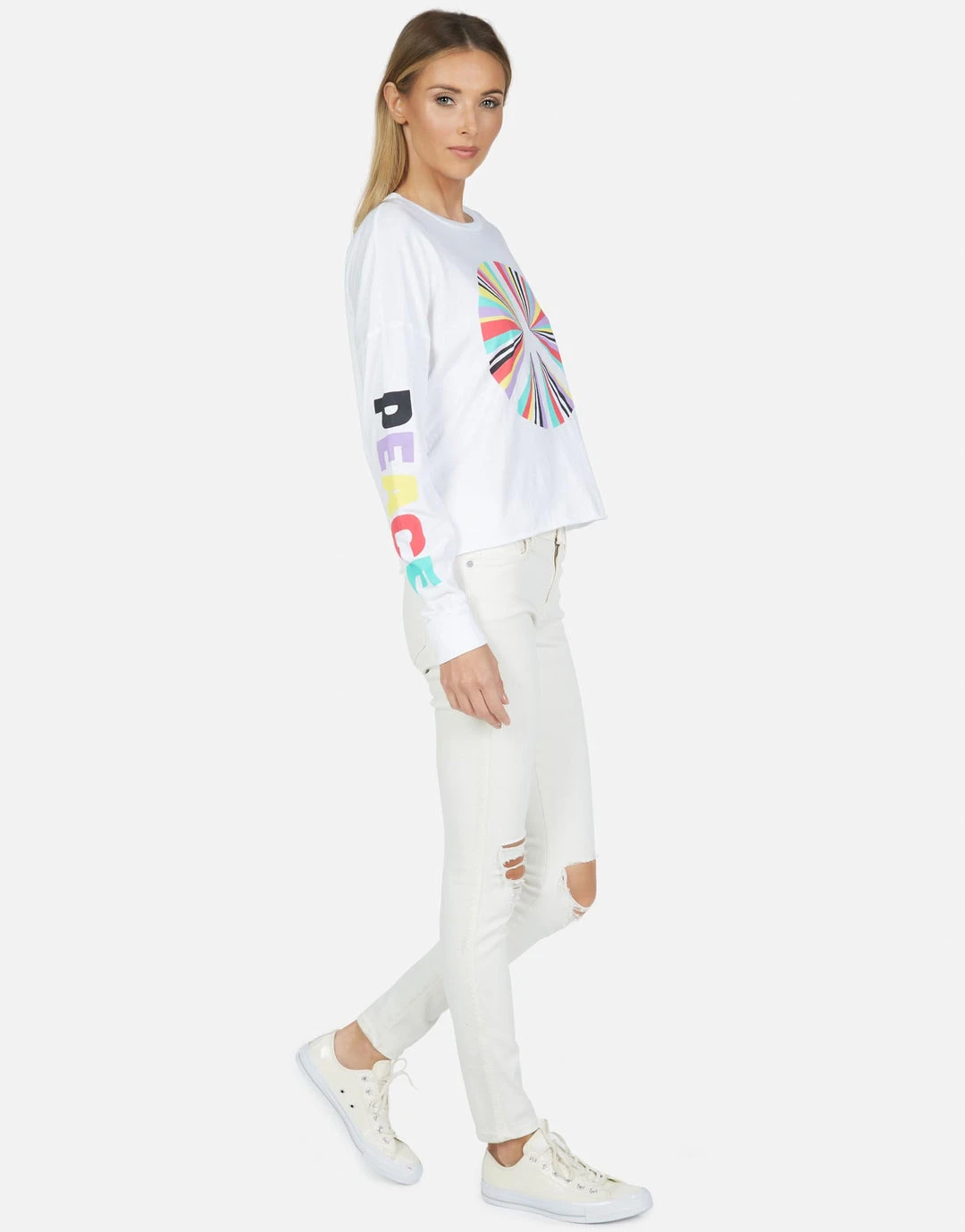 Lauren Moshi Luella Rainbow Ray Peace Long Sleeve