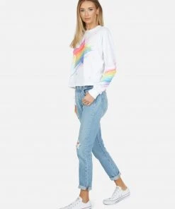 Lauren Moshi Long Sleeve Luella Neon Sparkle Star