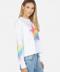 Lauren Moshi Long Sleeve Luella Neon Sparkle Star