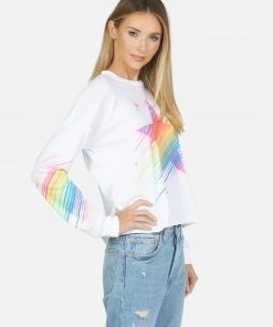 Lauren Moshi Long Sleeve Luella Neon Sparkle Star