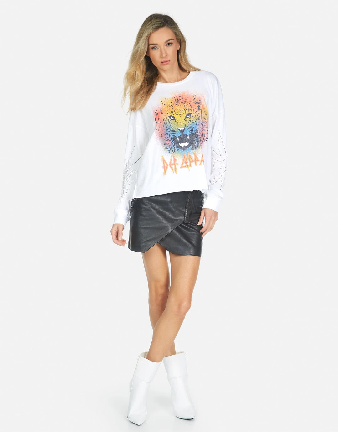 Lauren Moshi Long Sleeve Luella Def Leppard Leopard