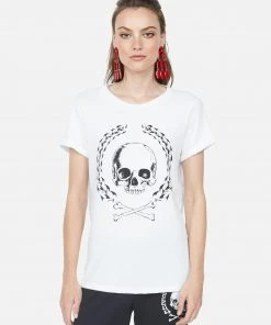 Lauren Moshi Short Sleeve Moxie Skull Crest