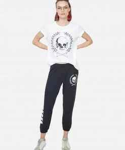 Lauren Moshi Short Sleeve Moxie Skull Crest