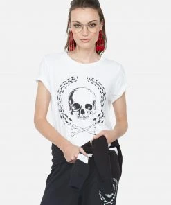 Lauren Moshi Short Sleeve Moxie Skull Crest