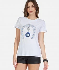 Lauren Moshi Short Sleeve Aviana Lucky Eye Horseshoe