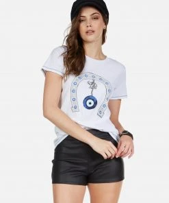 Lauren Moshi Short Sleeve Aviana Lucky Eye Horseshoe