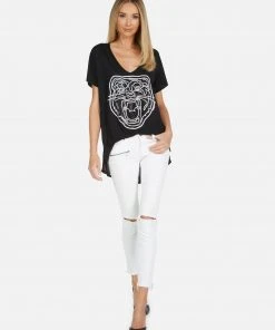 Lauren Moshi Celine Crystal Tiger Head