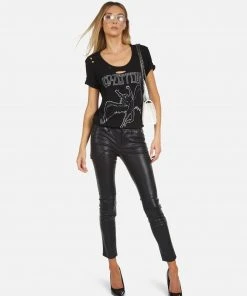 Lauren Moshi X Led Zeppelin Tops Myra Led Zeppelin Outline