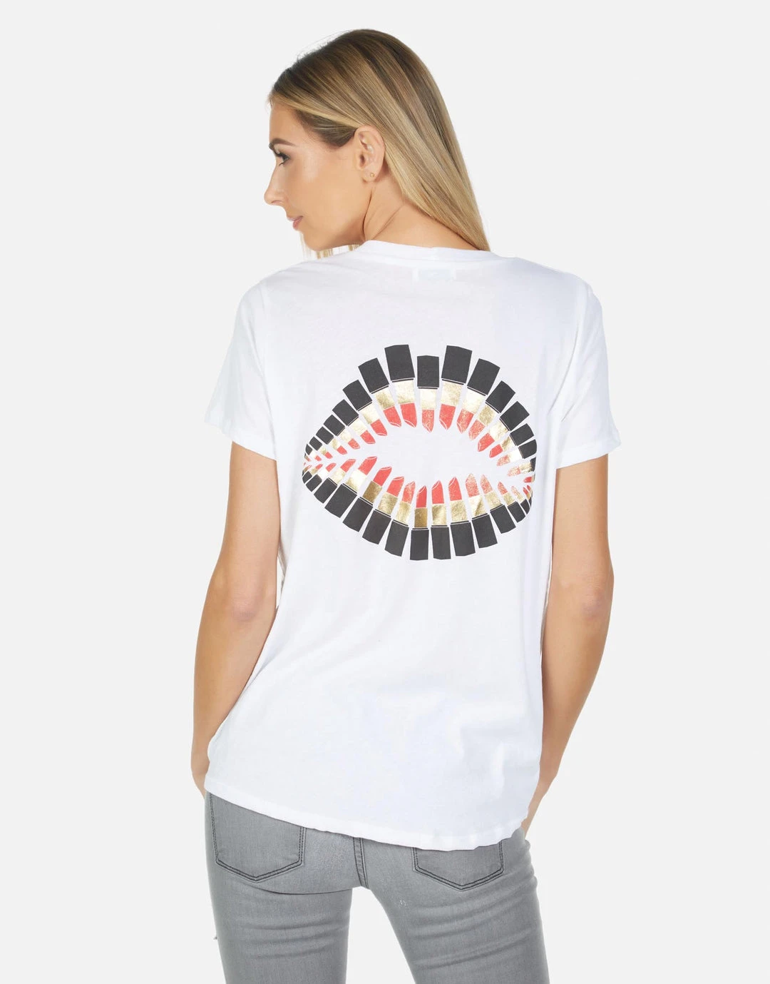 Lauren Moshi Short Sleeve Cecilia Lipstick LA