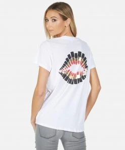 Lauren Moshi Short Sleeve Cecilia Lipstick LA