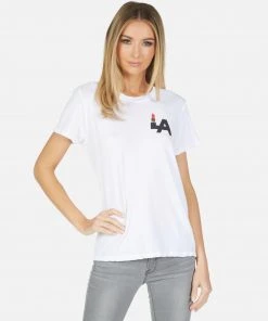 Lauren Moshi Short Sleeve Cecilia Lipstick LA
