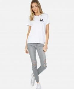 Lauren Moshi Short Sleeve Cecilia Lipstick LA