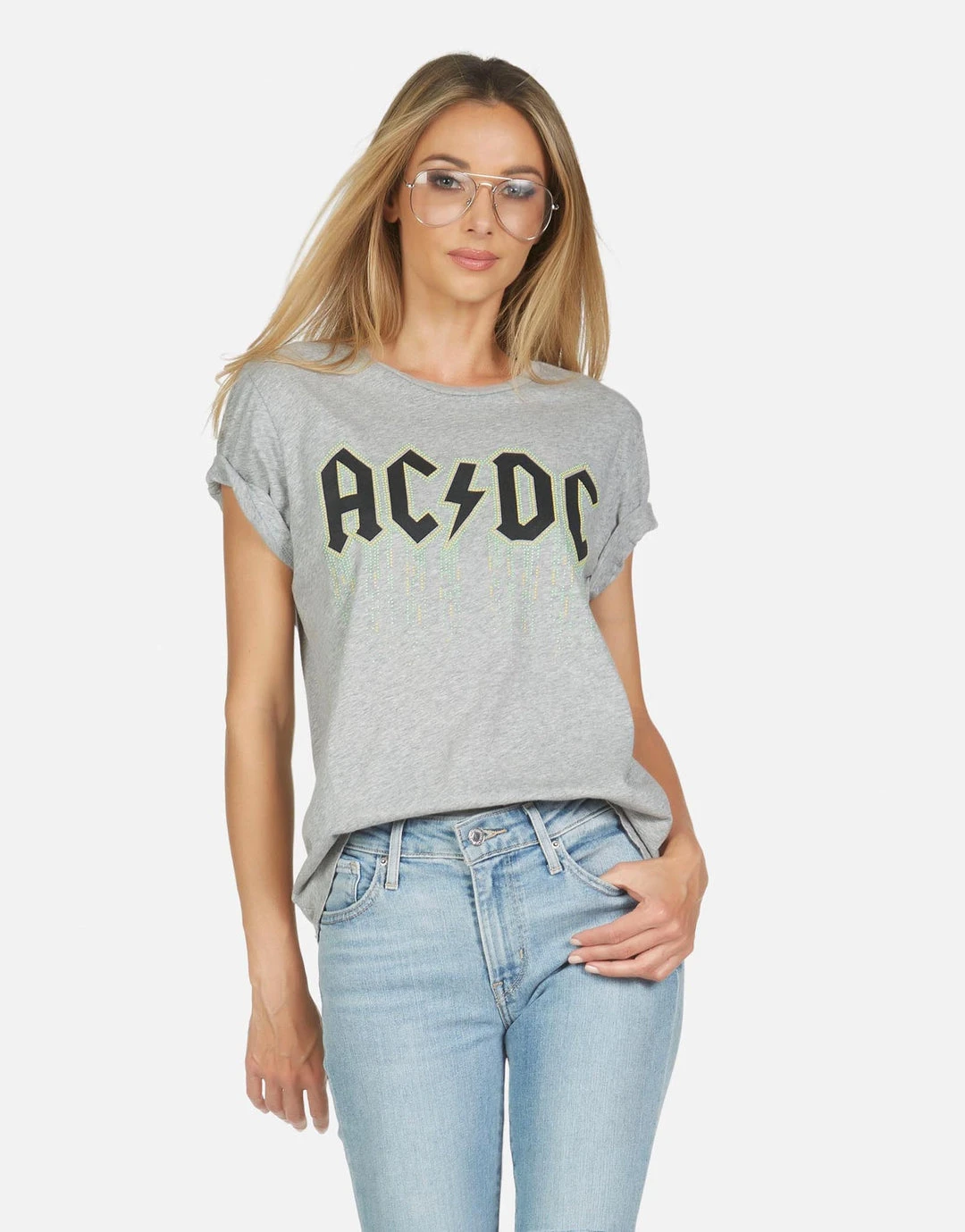 Lauren Moshi X ACDC Jordana AC/DC Neon Stud