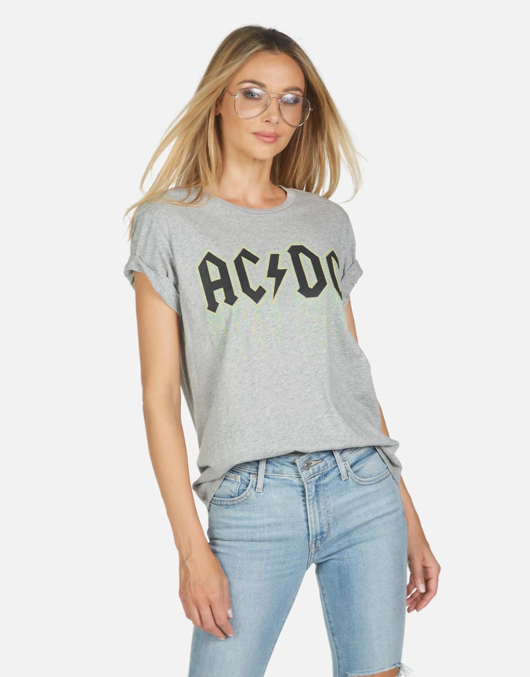 Lauren Moshi X ACDC Jordana AC/DC Neon Stud