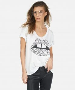 Lauren Moshi Short Sleeve Elara Skull Lip