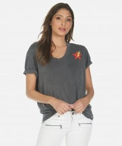 Lauren Moshi Short Sleeve Elara Rainbow Lightning Eye