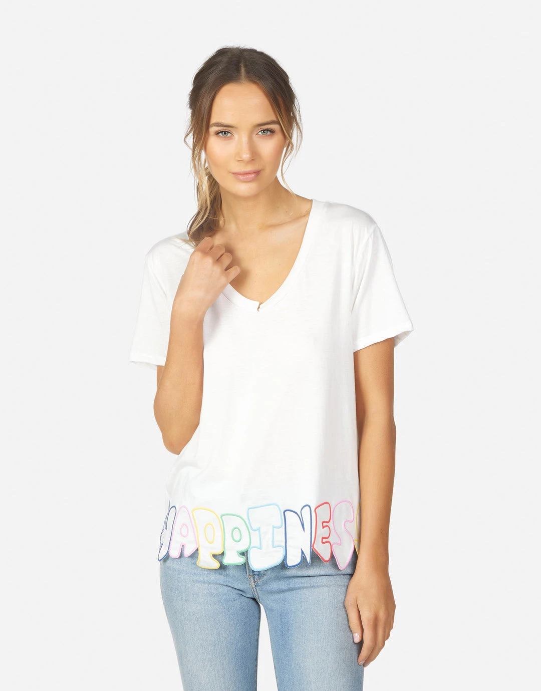 Lauren Moshi NEW Elara Happiness Embroidery