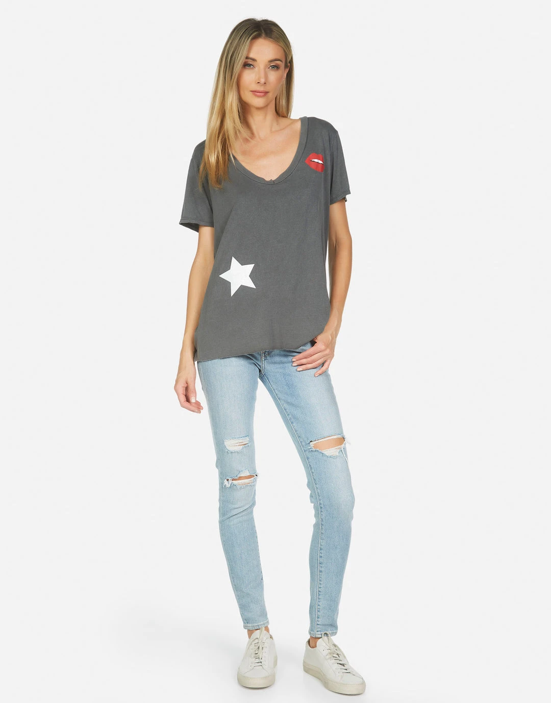 Lauren Moshi Short Sleeve Elara Star Lip