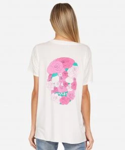 Lauren Moshi NEW Elara Pink Rose Skull