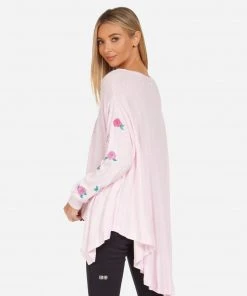 Lauren Moshi Winona Pink Rose Skull NEW