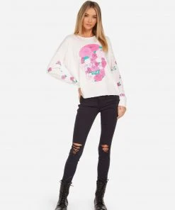 Lauren Moshi Kasia Pink Rose Skull