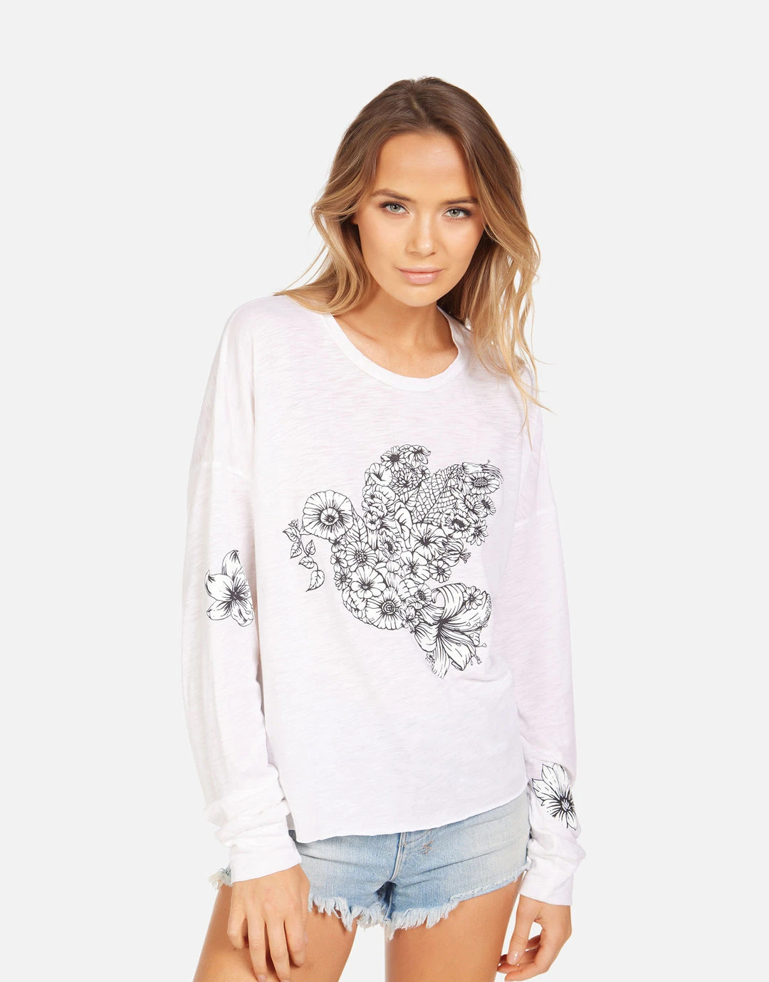 Lauren Moshi NEW Kasia Floral Dove