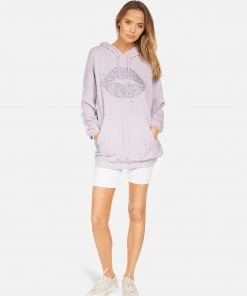 Lauren Moshi Desiree X Crystal Sprinkle Lip Long Sleeve
