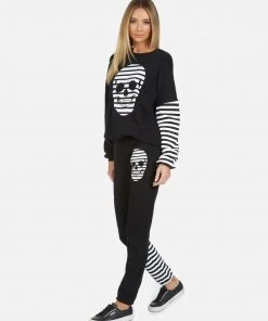 Lauren Moshi Collections Gia Stripe Skull