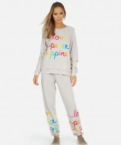 Lauren Moshi Bottoms Tanzy Love Peace Happiness