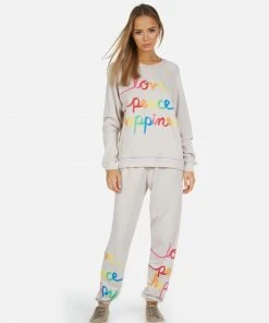 Lauren Moshi Bottoms Tanzy Love Peace Happiness