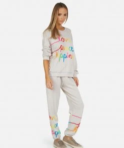 Lauren Moshi Bottoms Tanzy Love Peace Happiness